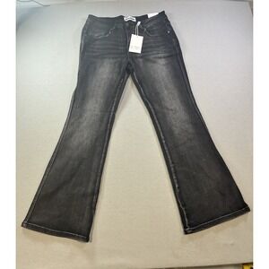 Disclosure‎ Womens 11/30 32x30 Low-Rise Bootcut Jeans Black Stretch Y2K Style
